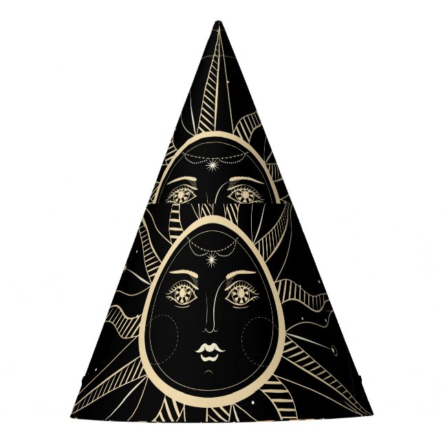 Horoscope circle, Zodiac signs, vintage. Party Hat (Front)