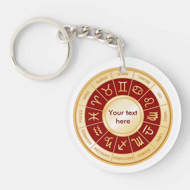 Horoscope Mandala Key Ring (Front)