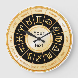 Horoscope Mandala Large Clock
