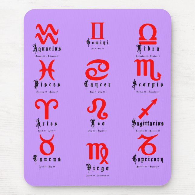 Horoscope Mouse Mat (Front)