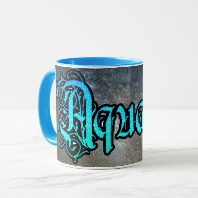 Horoscope Sign Aquarius Coffee Mug (Front Left)