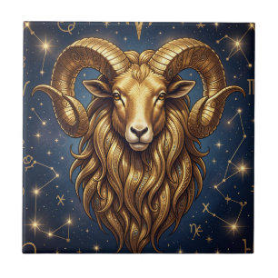Horoscope Sign Aries Astrology Art Tile