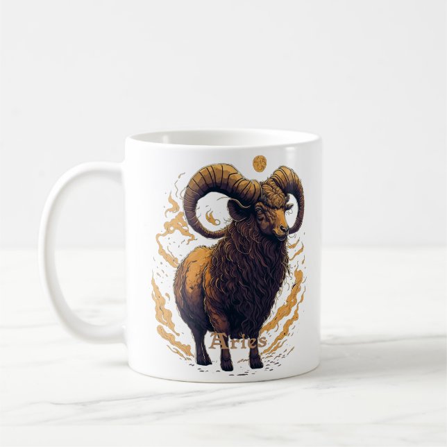 Horoscope sign Aries Coffee Mug (Left)