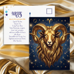 Horoscope Sign Aries   Keeping in Touch Postcard