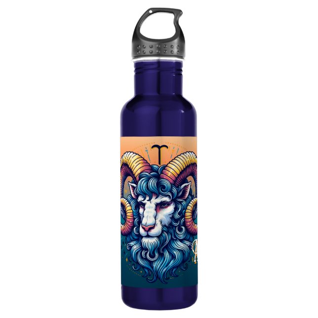 Horoscope Sign Aries Ram 710 Ml Water Bottle (Front)