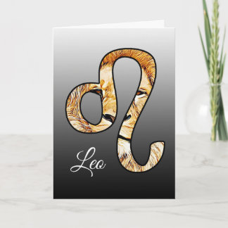 Horoscope Sign Leo Birthday Card
