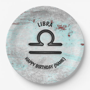 Horoscope Sign Libra Astrology Zodiac Paper Plate