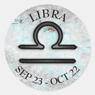 Horoscope Sign Libra Symbol Classic Round Sticker