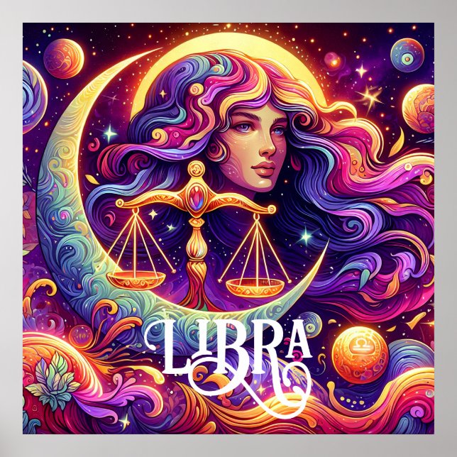 Horoscope Sign Libra Zodiac Ethereal Mystical Art (Front)