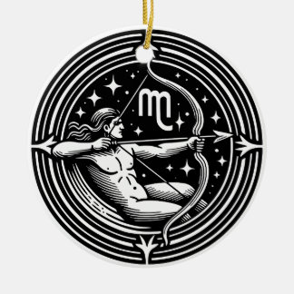 Horoscope Sign Sagittarius Symbol and Traits Ceramic Tree Decoration