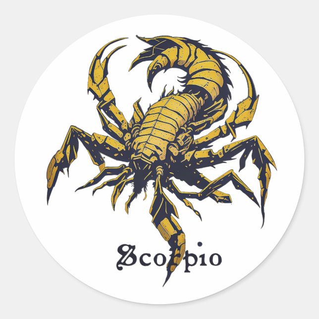 Horoscope sign Scorpio Classic Round Sticker (Front)