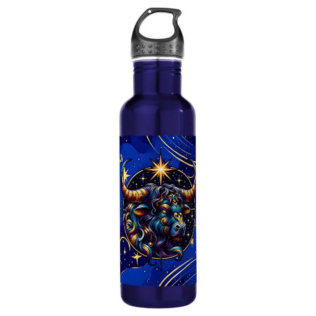 Horoscope Sign Taurus Zodiac Astrology 710 Ml Water Bottle (Front)
