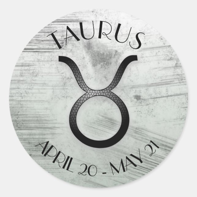 Horoscope Sign Taurus Zodiac Astrology Classic Round Sticker (Front)