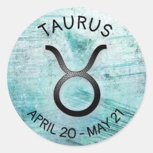 Horoscope Sign Taurus Zodiac Astrology Classic Round Sticker