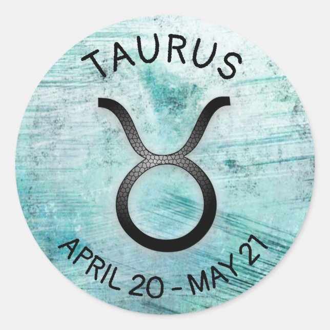 Horoscope Sign Taurus Zodiac Astrology Classic Round Sticker (Front)