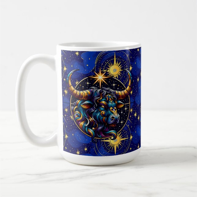Horoscope Sign Taurus Zodiac Astrology Coffee Mug (Left)