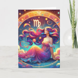 Horoscope Sign Virgo Birthday Card