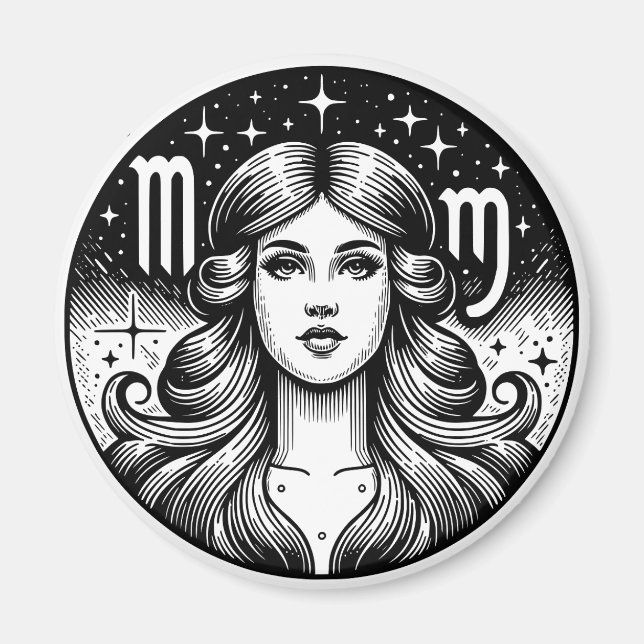 Horoscope Sign Virgo Symbol   Magnet (Front)