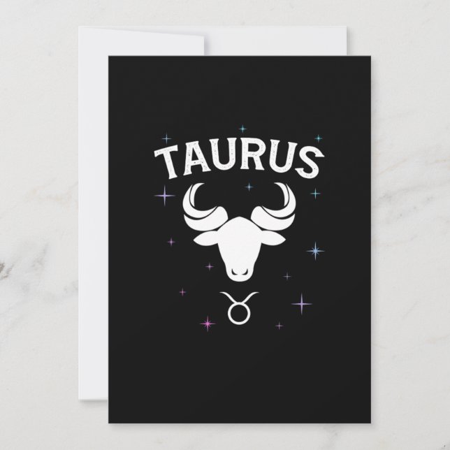 Horoscope Taurus Symbol Zodiac Sign Costume Invitation (Front)