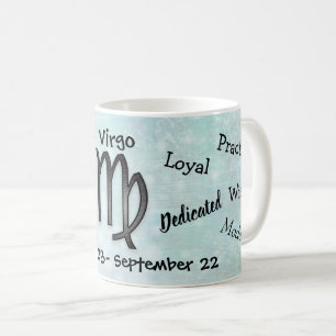 Horoscope Virgo Sign Traits Black and White Coffee Mug