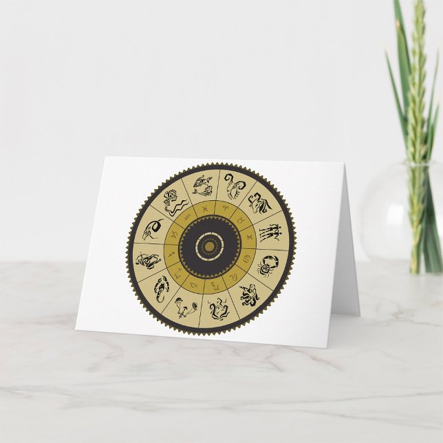 Horoscope Wheel Star Sign Greeting Cards (Creator Uploaded)
