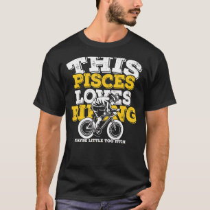 Horoscope Zodiac Sign Pisces Loves Biking T-Shirt