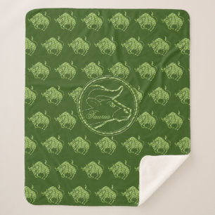 Horoscope Zodiac Star Sign Taurus Sherpa Blanket