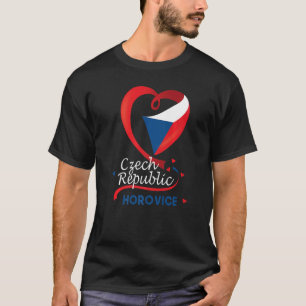 Horovice Czech Republic Heart Flag Lion Coat Of Ar T-Shirt