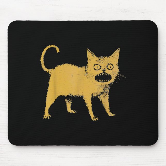 Horrible Japanese Cat Funny  Mouse Mat (Front)