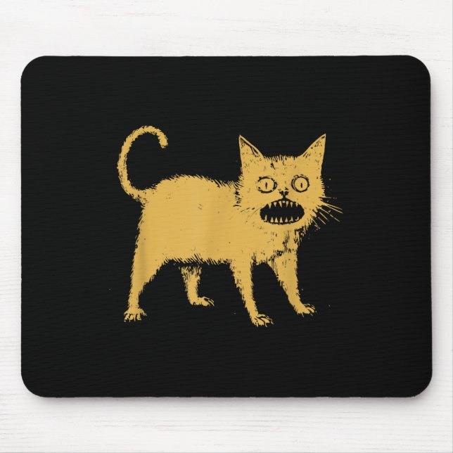 Horrible Japanese Cat  Mouse Mat (Front)