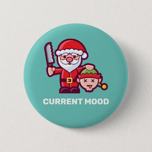 Horrible Santa Claus 6 Cm Round Badge