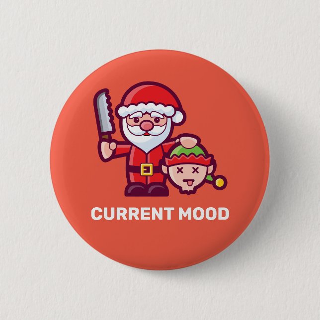 Horrible Santa Claus 6 Cm Round Badge (Front)