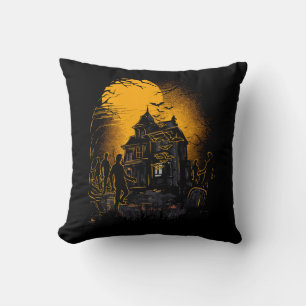 Horrific Halloween Nightmare Scene Cushion