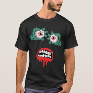 Horrific Zombie Hands with Melting Lipstick T-Shirt