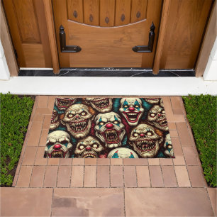 Horrifying Clowns Halloween  Doormat