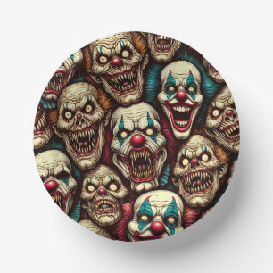 Horrifying Clowns Halloween Party  Paper Plate