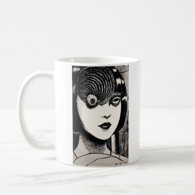 Horror anime girl  coffee mug (Left)