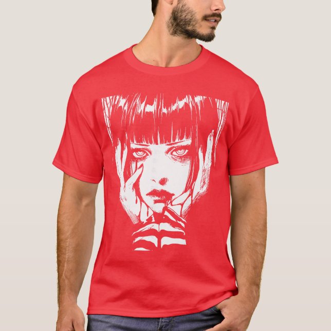 Horror Anime Manga Japan Japanese Creepy Kawaii Go T-Shirt (Front)