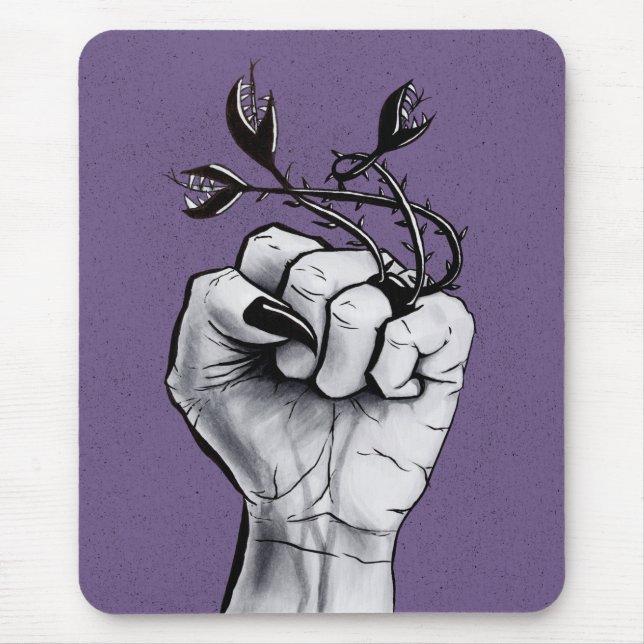 Horror Art Black Magic Ring Hand Dark Fantasy Mouse Mat (Front)