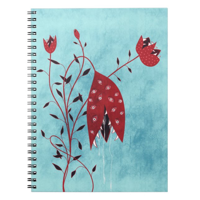 Horror Art Creepy Carnivorous Plant Notebook (Front)