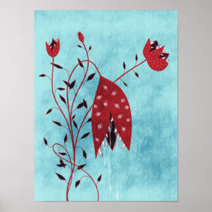 Horror Art Creepy Carnivorous Plant Poster