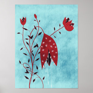 Horror Art Creepy Carnivorous Plant Poster