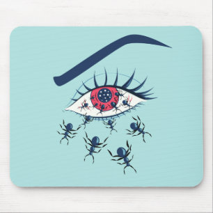 Horror Art Creepy Crawling Insects Eye Mouse Mat