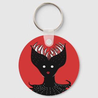 Horror Art Creepy Demon Monster Key Ring
