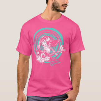 Horror Art - Pinup Hotrod Goth Girl - Psychobilly  T-Shirt