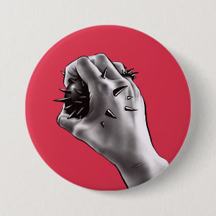 Horror Art Stabbed Fist Gothic 7.5 Cm Round Badge