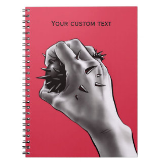 Horror Art Stabbed Fist Gothic Notebook