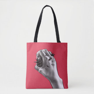 Horror Art Stabbed Fist Gothic Tote Bag