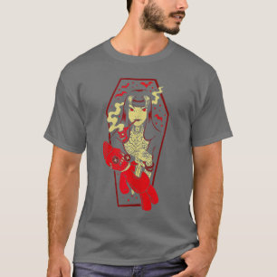 Horror Art Voo Witch Psychobilly Punk Artankop fri T-Shirt