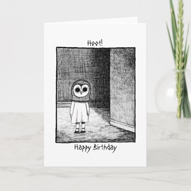 Horror Birthday Scary Creepy Weird Goth Dark Art  Card (Front)
